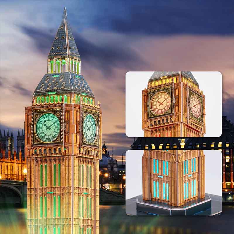 LED Big Ben Night Edition - Architecture Model - Rompecabezas 3D