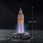 LED Big Ben Night Edition - Architecture Model - Rompecabezas 3D