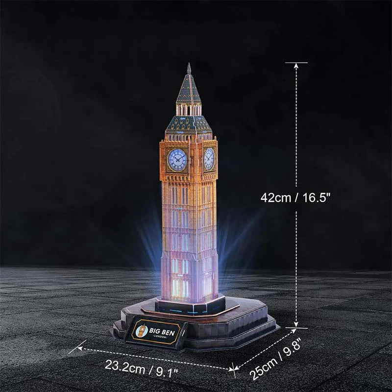LED Big Ben Night Edition - Architecture Model - Rompecabezas 3D