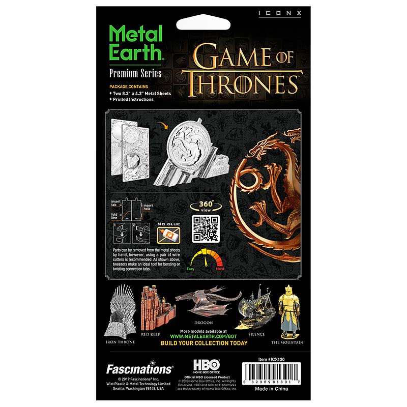 Escudo Targaryen - Maqueta 3D - Metal Earth