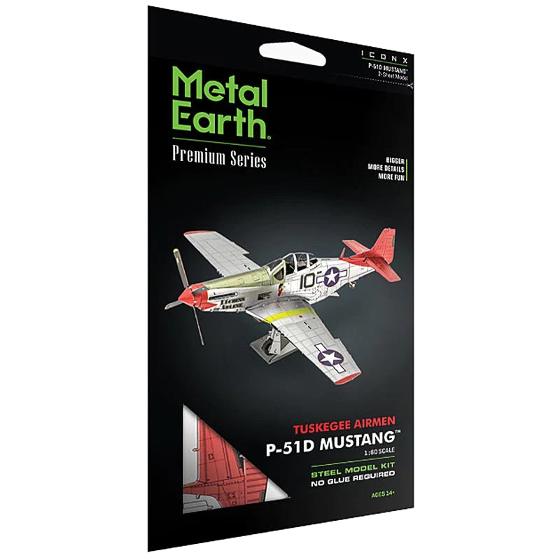 Avión Tuskegee Airmen P-51D Mustang - Maqueta 3D - Metal Earth