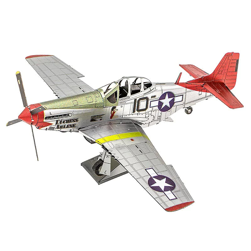 Avión Tuskegee Airmen P-51D Mustang - Maqueta 3D - Metal Earth
