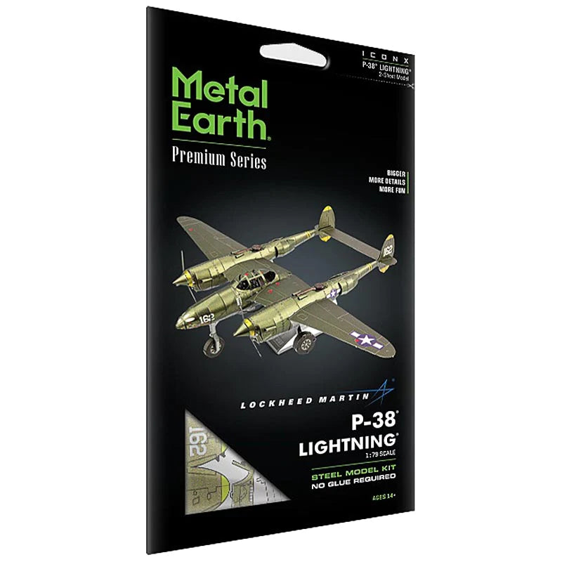 Avión Lockheed P-38 Lightning - Maqueta 3D - Metal Earth
