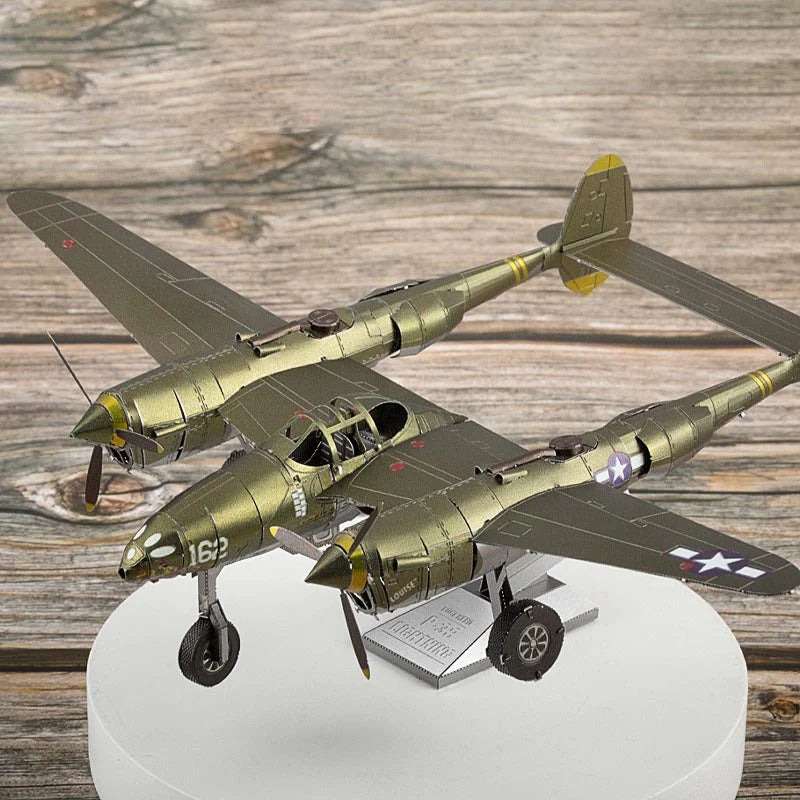 Avión Lockheed P-38 Lightning - Maqueta 3D - Metal Earth