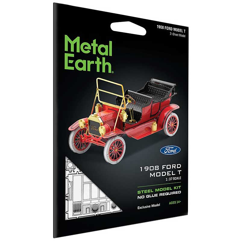 1908 Ford Model T Red - Maqueta 3D - Metal Earth