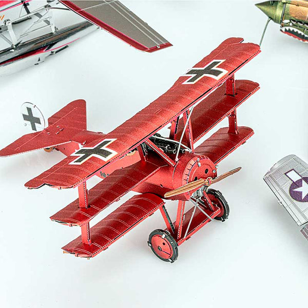 Triplano Fokker Dr.I del Baron Rojo  - Maqueta 3D - Metal Earth