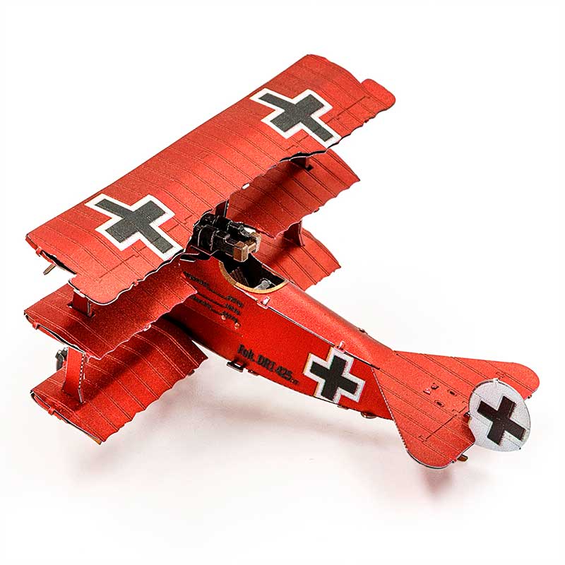 Triplano Fokker Dr.I del Baron Rojo  - Maqueta 3D - Metal Earth