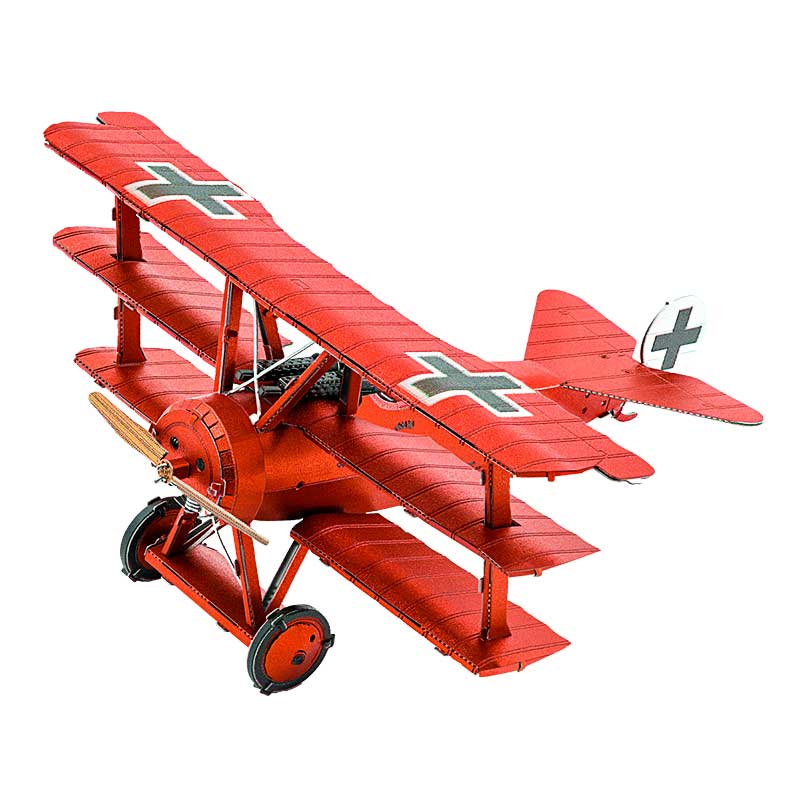 Triplano Fokker Dr.I del Baron Rojo  - Maqueta 3D - Metal Earth