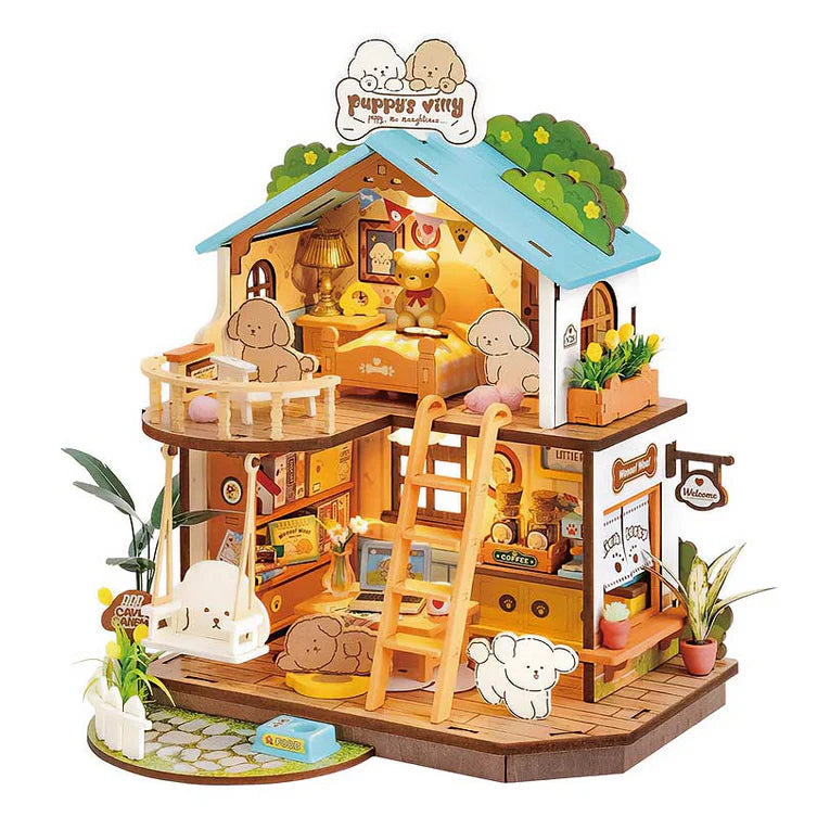 Puppys Cozy Villy House - Casa de Perros - Maqueta a Escala - Rolife