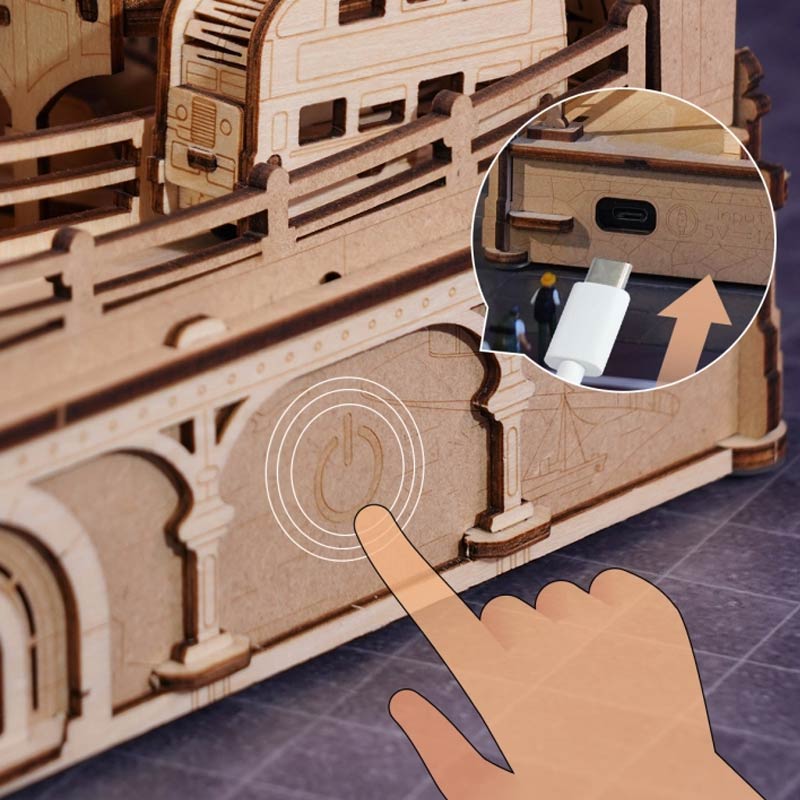 Marble Travel London - Rompecabezas 3D - Maqueta de Madera ROKR