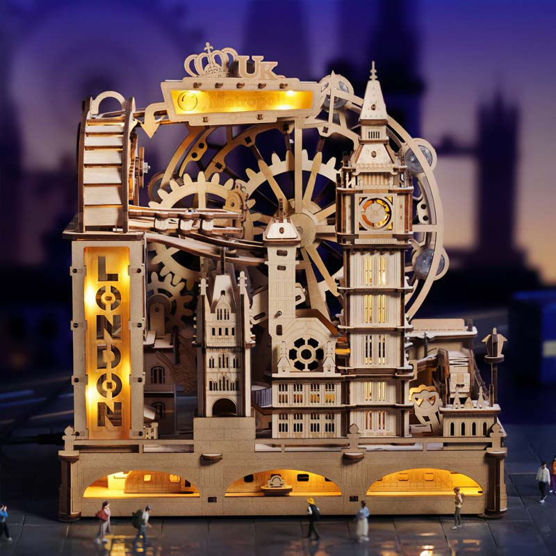 Marble Travel London - Rompecabezas 3D - Maqueta de Madera ROKR