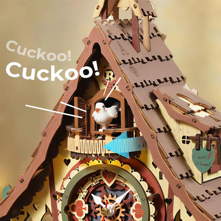Reloj Cuckoo Art in Time's Tick - Maqueta de Madera ROKR