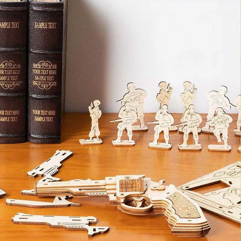 Revolver Corsac M60 - Maqueta 3D en Madera 3D - ROKR