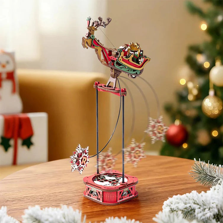 Santa on Sleigh - Péndulo - Maqueta Armable - ROKR