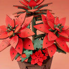 Flor Corona del Inca Poinsettia - Rompecabezas 3D - Maqueta de Madera Rowood