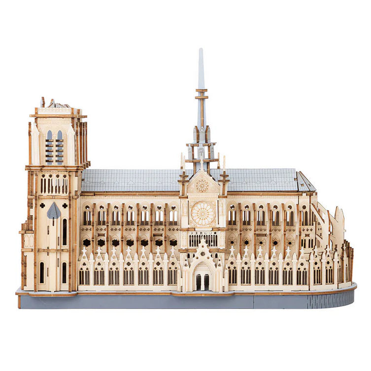 Notre Dame Paris Cathedral - Rompecabezas 3D - Maqueta de Madera ROWOOD