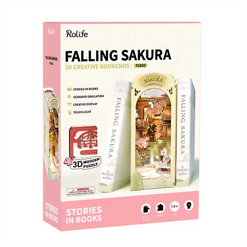 Falling Sakura - Sujeta Libros - Maqueta Rolife