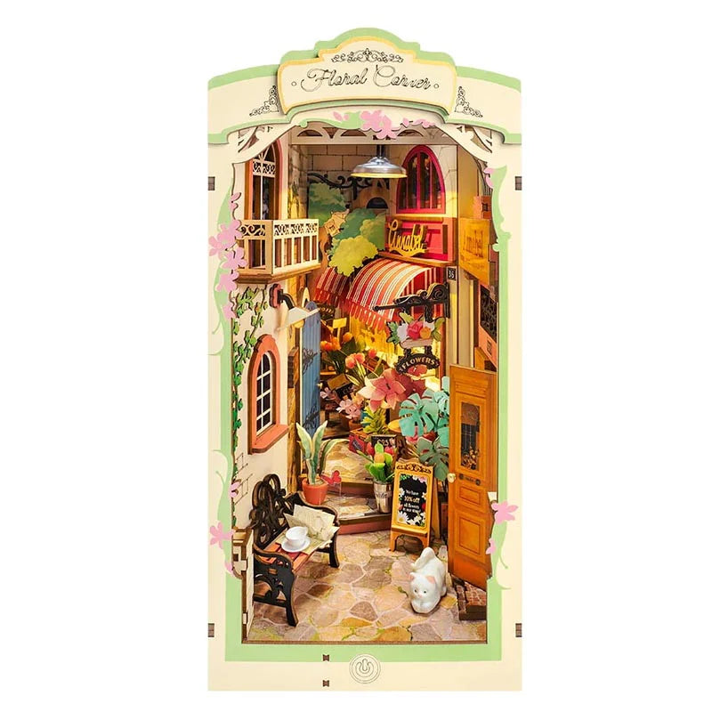 Floral Corner - Sujeta Libros - Maqueta Rolife