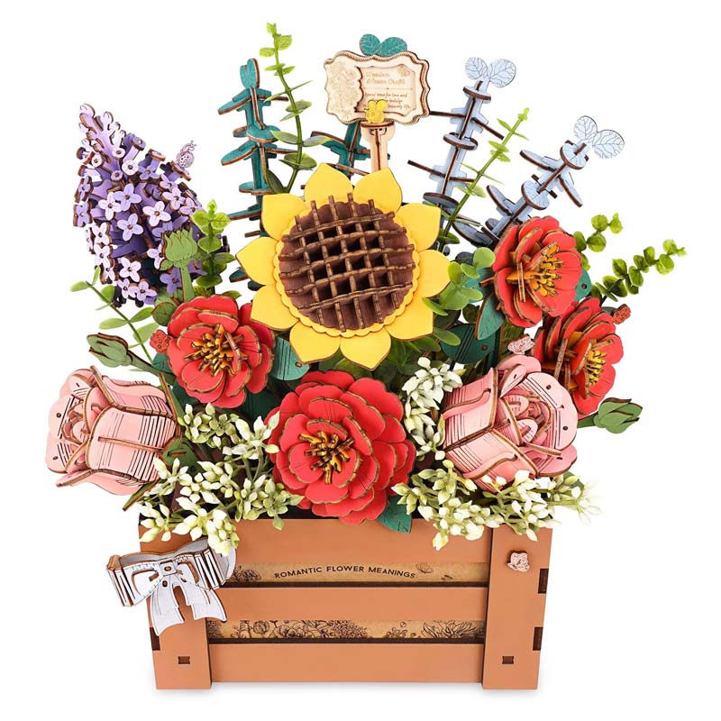 Caja de Flores - Maqueta de Madera Robotime