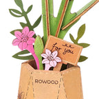 Flor de Lirio Rosada - Rompecabezas 3D - Maqueta de Madera Robotime