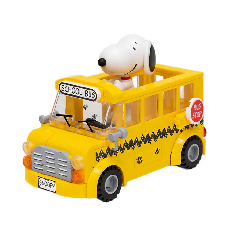Snoopy School Bus - Armables con Bloques - Pantasy