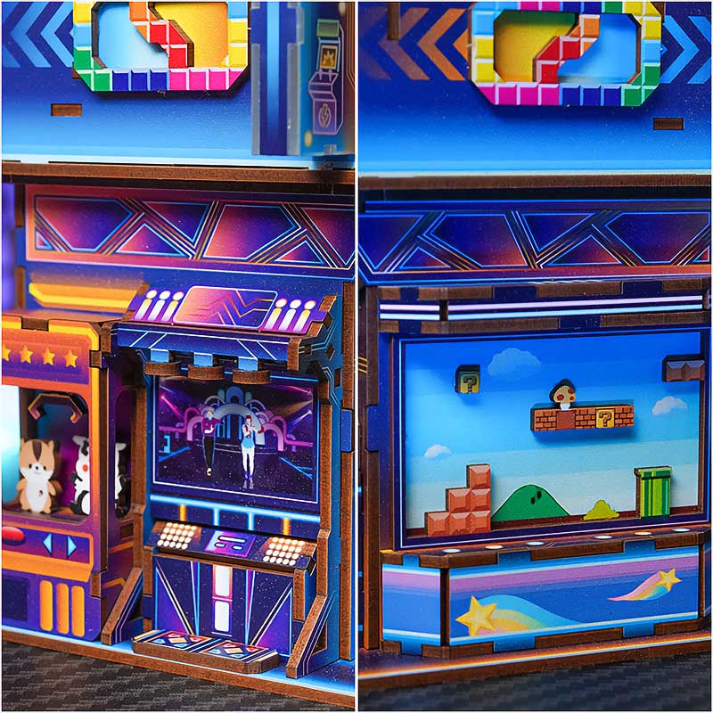 Cyber Game City - Papelero Automático de Escritorio - Maqueta Tonecheer