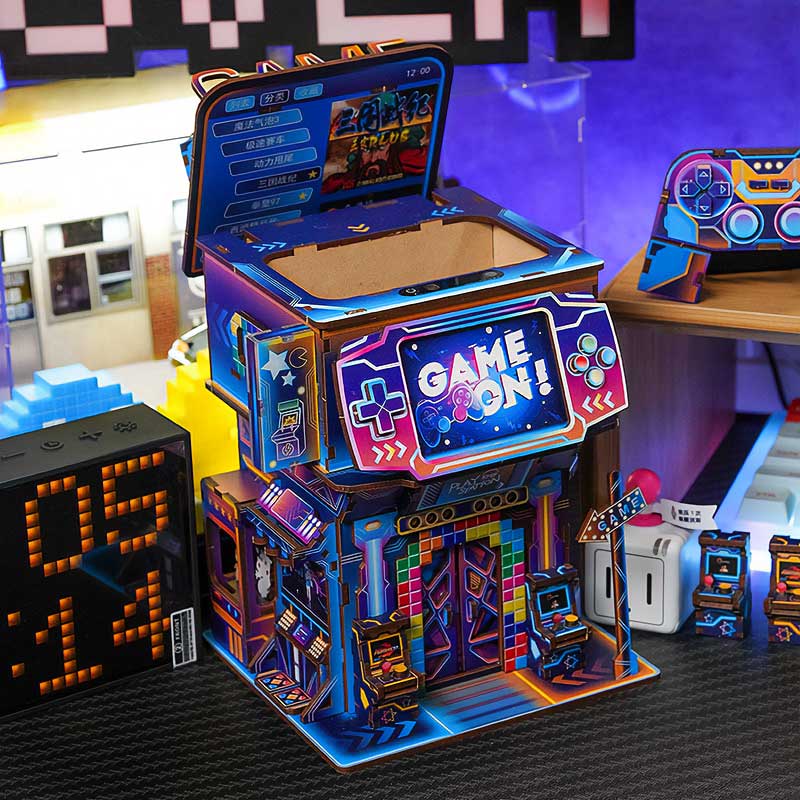 Cyber Game City - Papelero Automático de Escritorio - Maqueta Tonecheer
