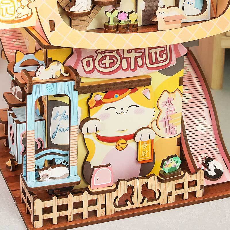 Casa de Gatos - Papelero Automático de Escritorio - Maqueta Tonecheer