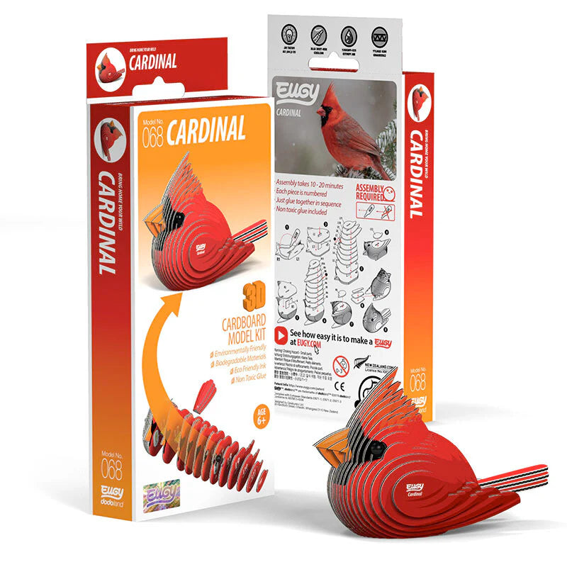 Cardenal - Puzzle 3D de Cartón - Eugy Dodoland