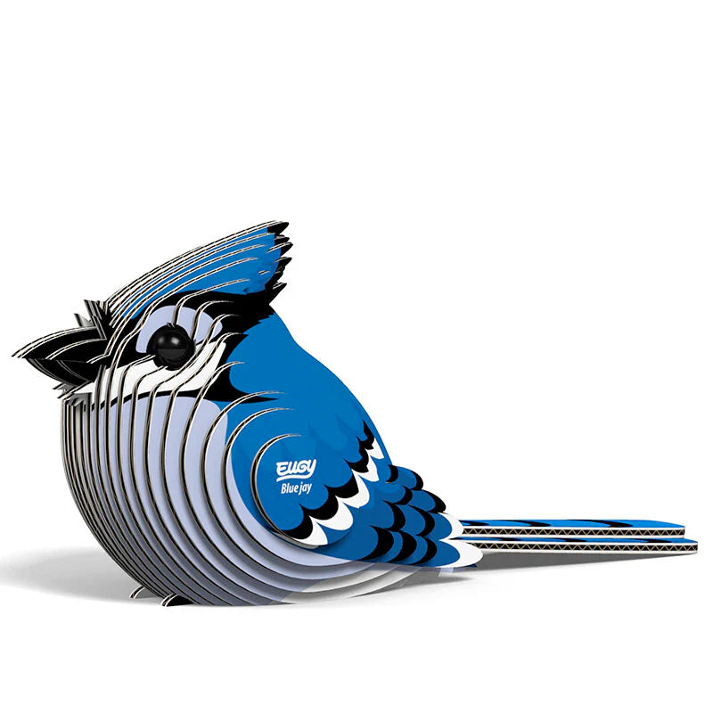 Blue Jay (Arrendajo azul) - Puzzle 3D de Cartón - Eugy Dodoland