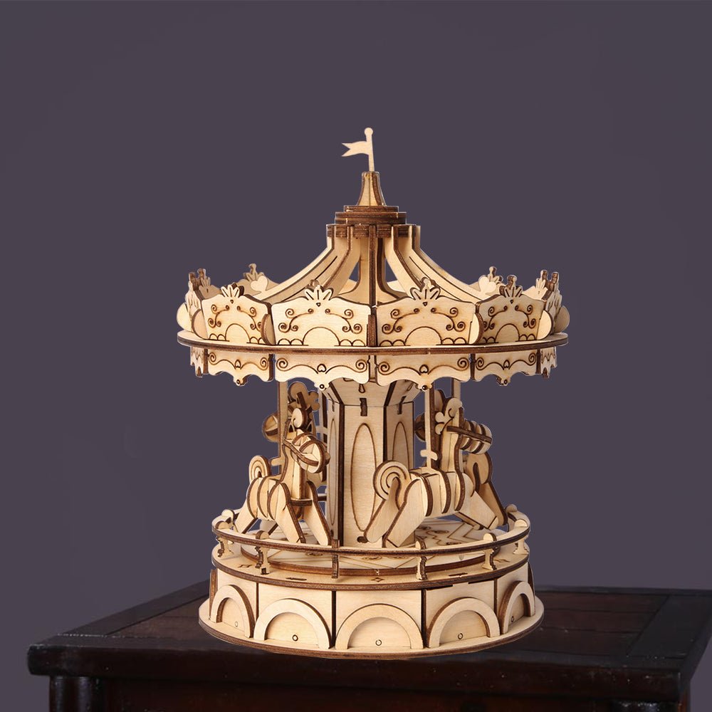 Merry Go Round - Rompecabezas 3D - Maqueta de Madera Rolife