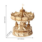 Merry Go Round - Rompecabezas 3D - Maqueta de Madera Rolife
