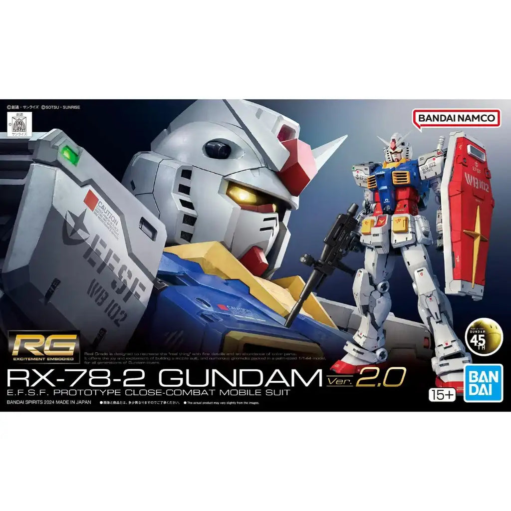 RG 1/144 RX-78-2 GUNDAM Ver.2.0 - Model Kit Articulado - Bandai
