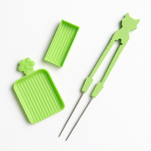 SET PRO - Pinzas Punta Fina + Bandejas Organizadoras - Mini 2.6mm