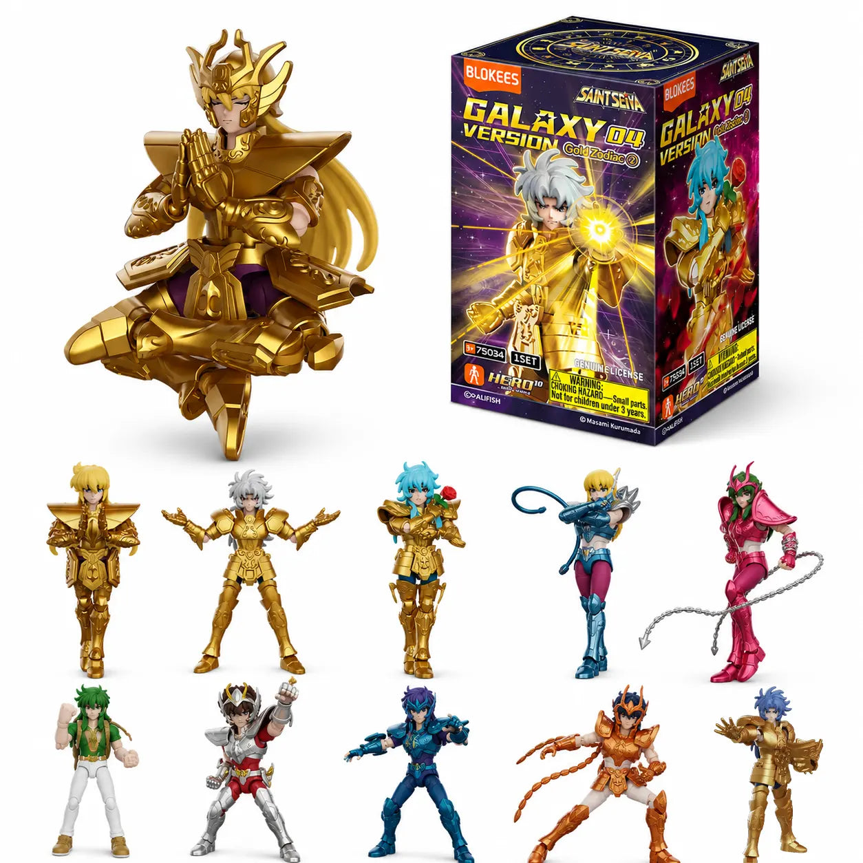 Figura Sorpresa - Saint Seiya Galaxy Version 04 - Gold Zodiac 2 - Model Kit - BLOKEES
