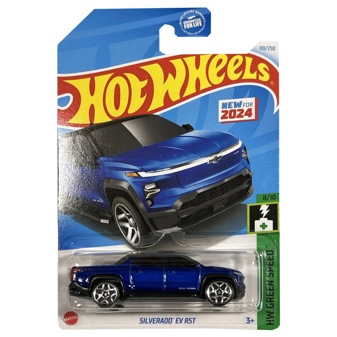 Silverado Ev Rst - Green Speed 8/10 - Hot Wheels