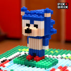 Sonic Pequeño Armable 3D  - Sonic the Hedgehog  - Pix Brix