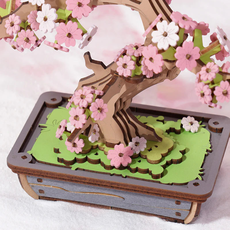 Sakura Bonsai - Rompecabezas 3D - Maqueta de Madera Rolife