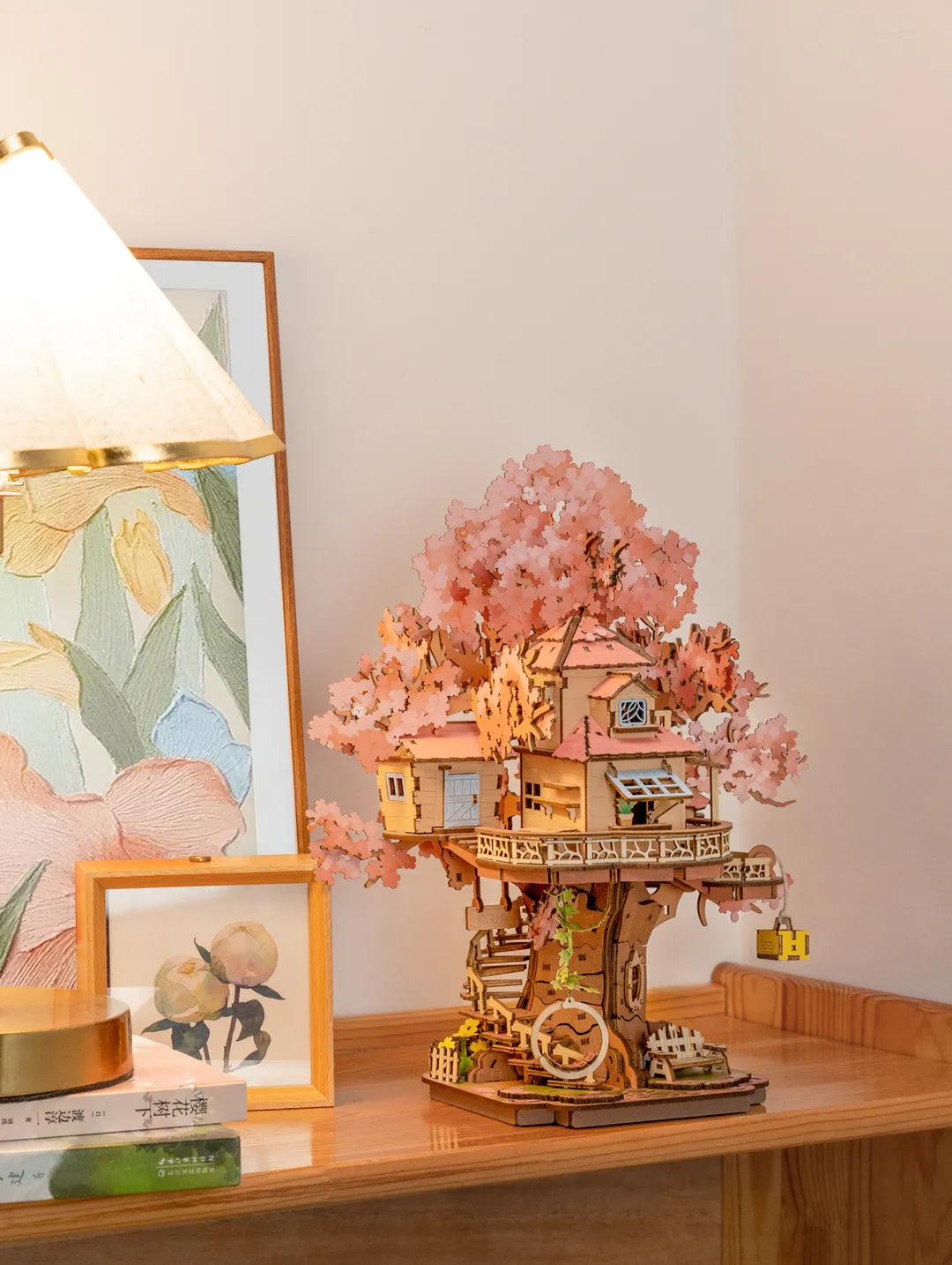 Sakura Tree House - Rompecabezas 3D - Maqueta de Madera Rolife