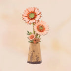 Gerbera Daisy Light Orange - Rompecabezas 3D - Maqueta de Madera Robotime