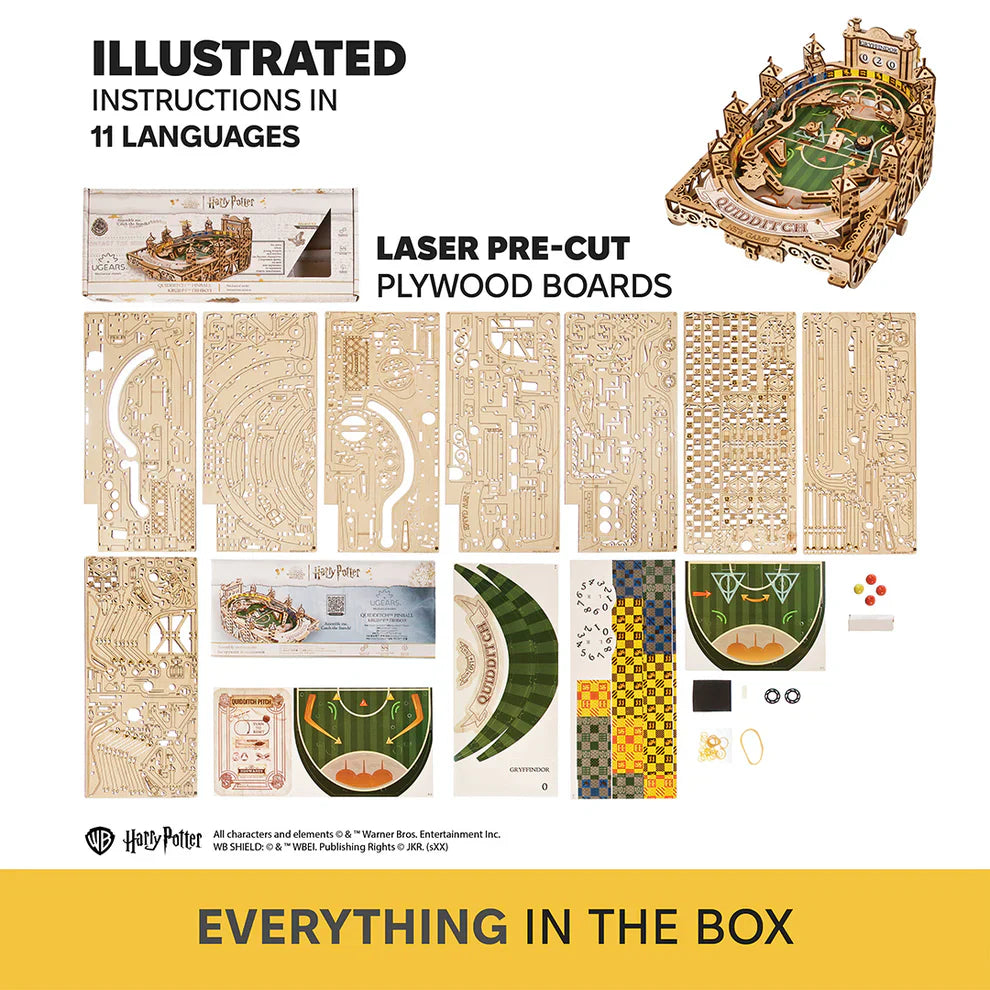 Quidditch Pinball Harry Potter - Puzle 3D de Madera - Ugears