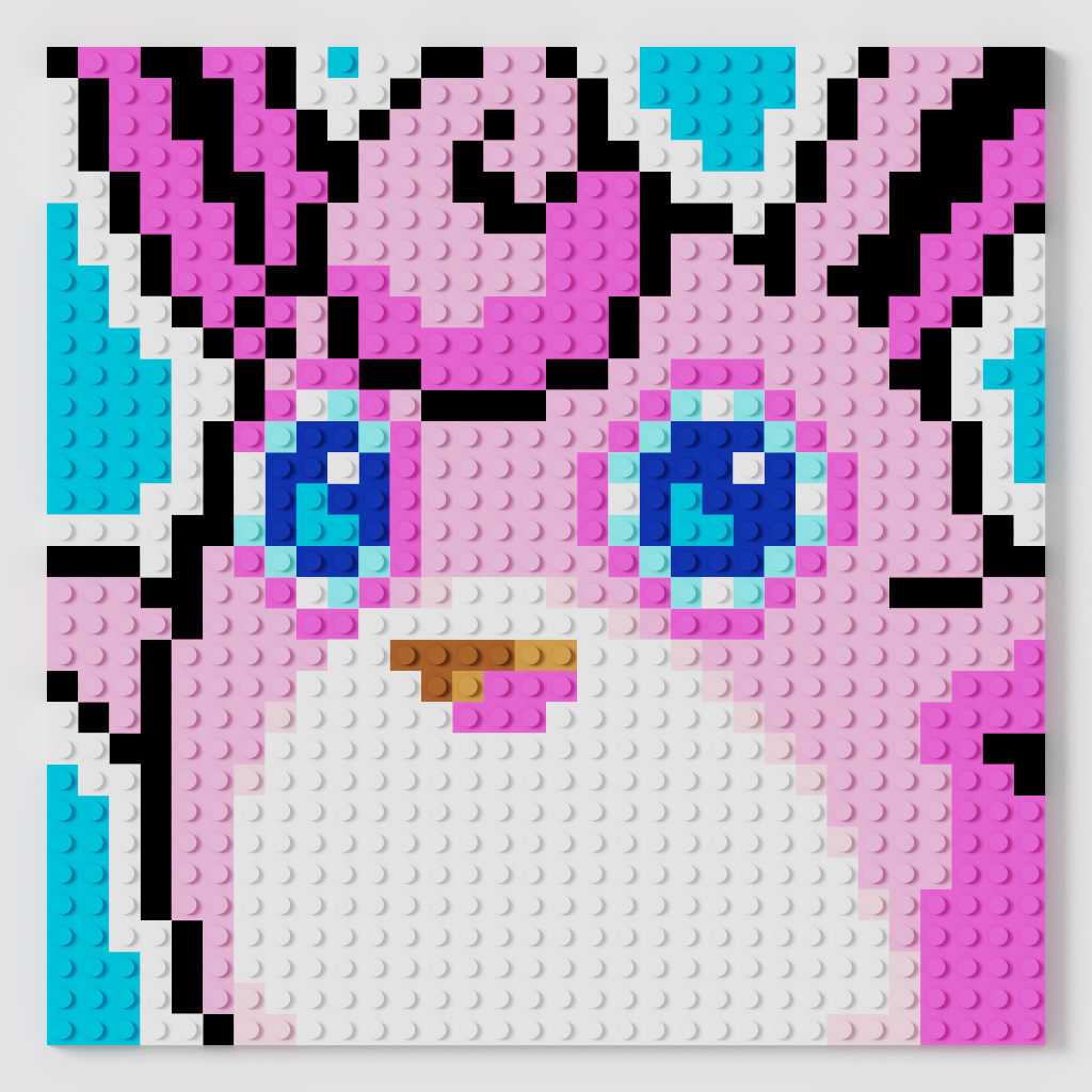 Wigglytuff Puzzle 2D- 25.5 x 25.5cm - Pix Brix