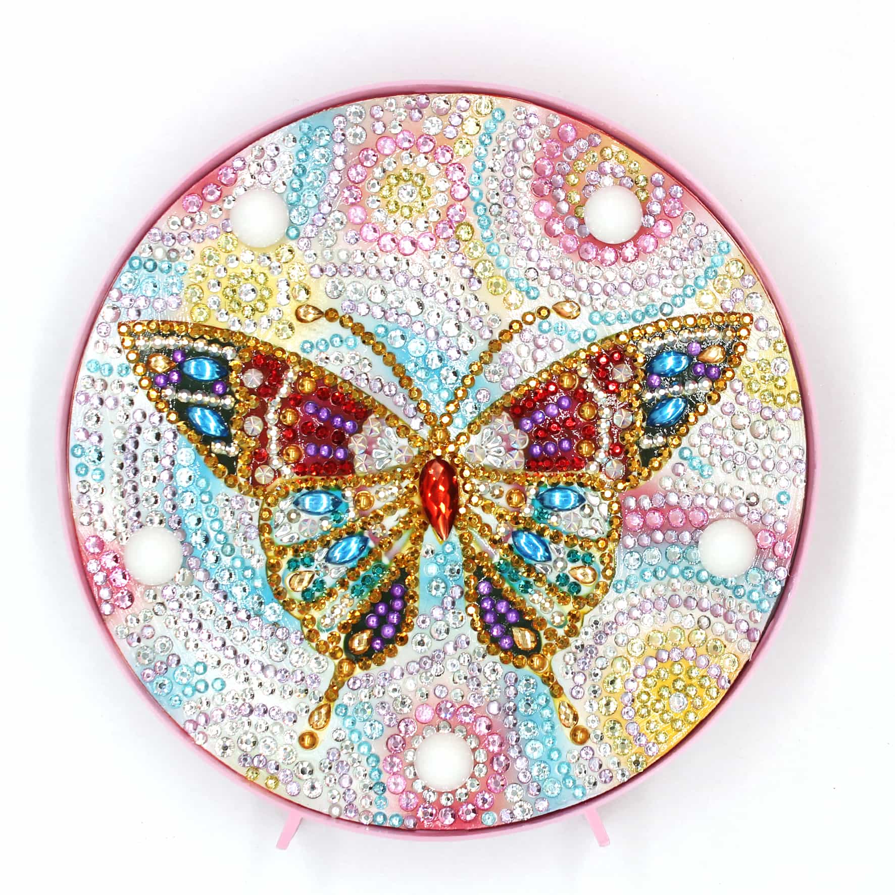 LÁMPARA CON LUZ LED MARIPOSA - Pintura de Diamante