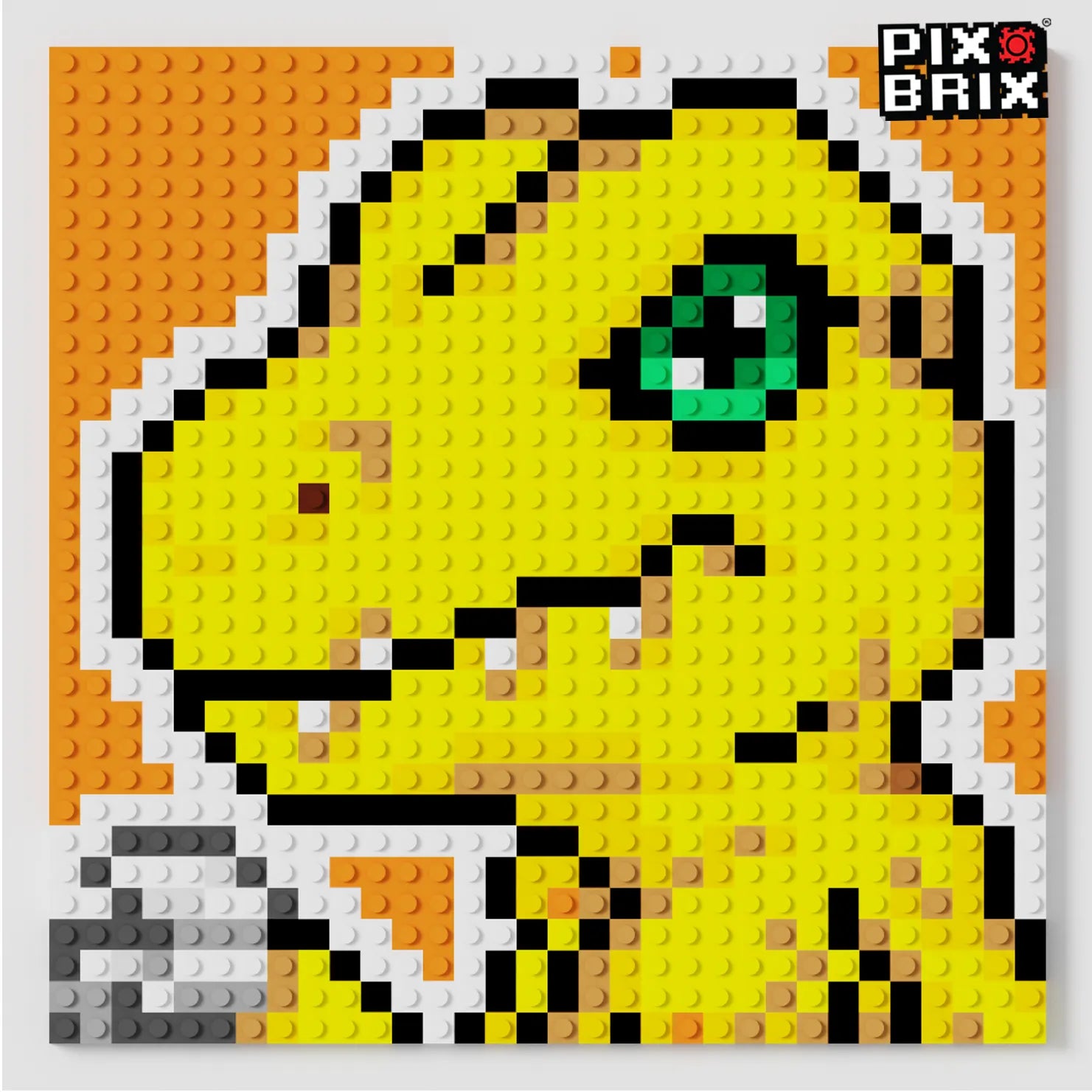 Agumon Puzzle 2D - 25.5 x 25.5cm - Digimon - Pix Brix