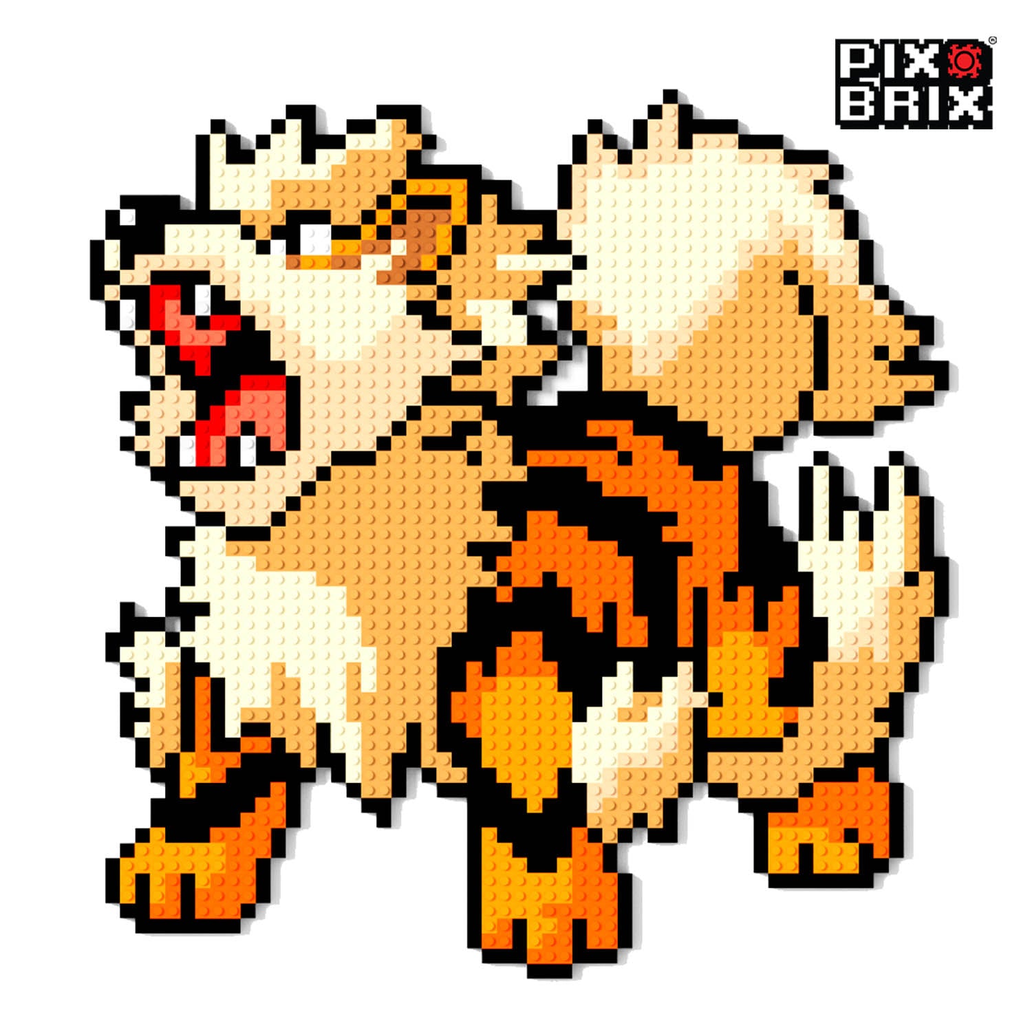 Arcanine Puzzle 2D- 47 x 45cm - Pokemon - Pix Brix