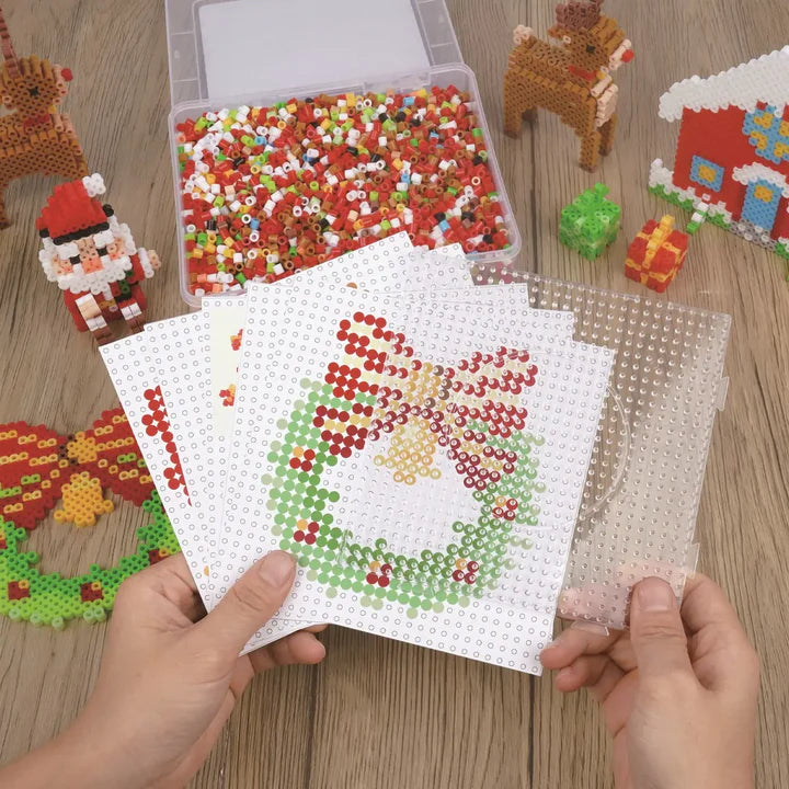 Set Navideño Hama Beads Pack 5mm - 5.000 Piezas - 16 Colores - Christmas Pack