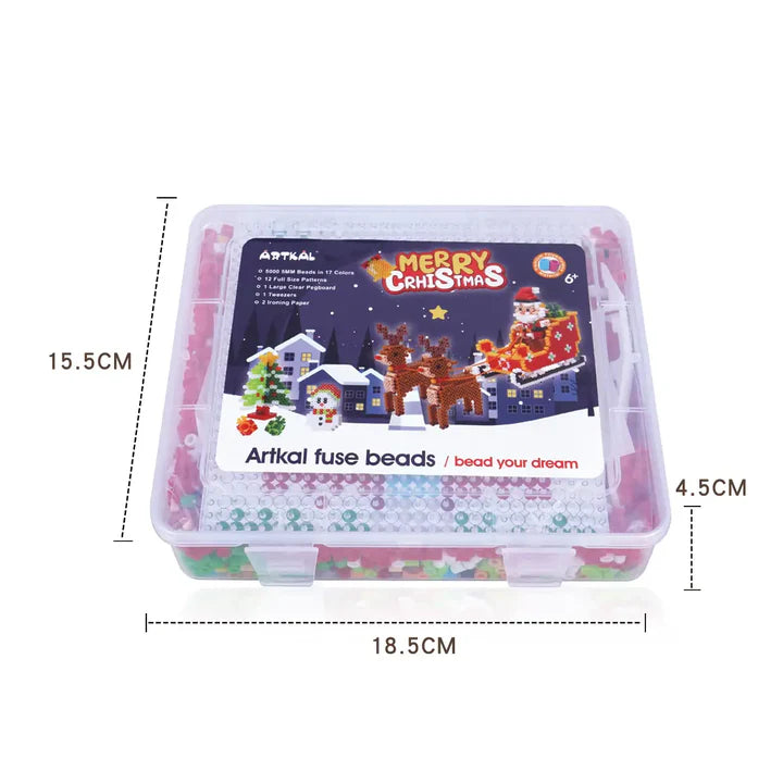 Set Navideño Hama Beads Pack 5mm - 5.000 Piezas - 16 Colores - Christmas Pack