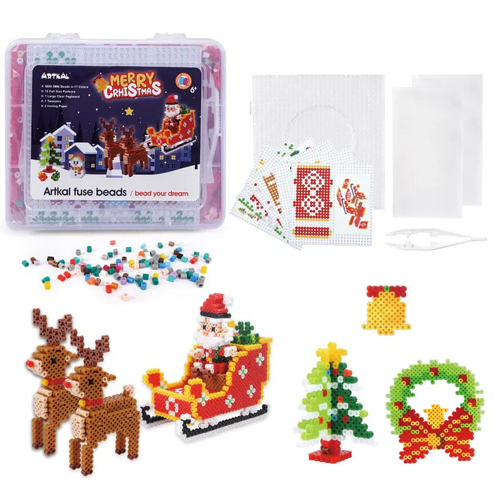 Set Navideño Hama Beads Pack 5mm - 5.000 Piezas - 16 Colores - Christmas Pack