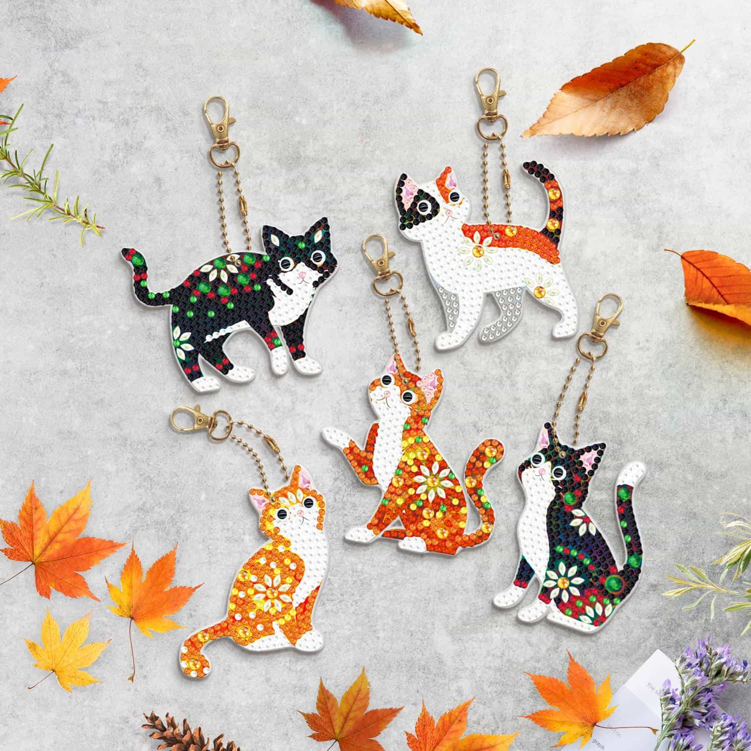 Llaveros de Gatos - Pintura de Diamante