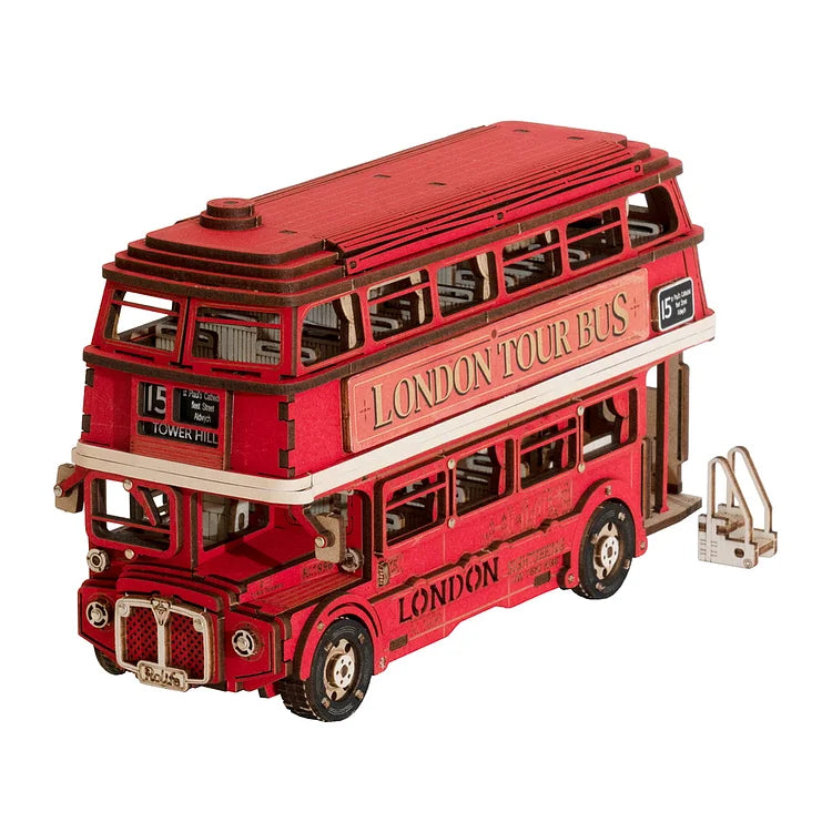 London Tour Bus - Rompecabezas 3D - Maqueta de Madera Rolife